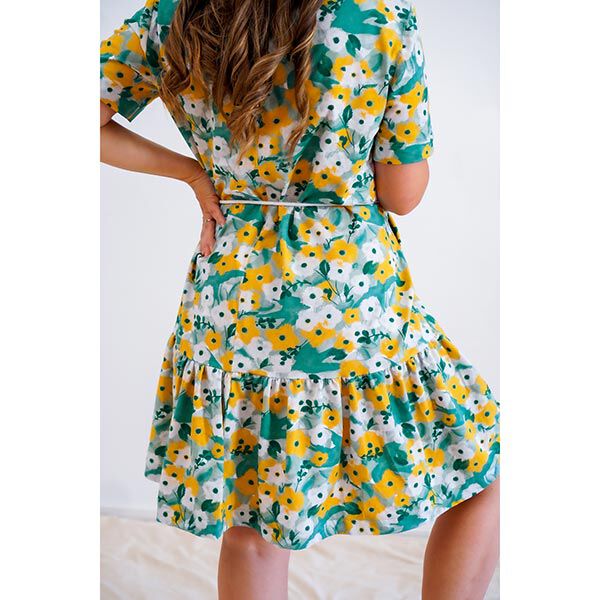 GOTS katoenjersey vogels & bloemen | Tula B-waren – pastelgroen, image number 8