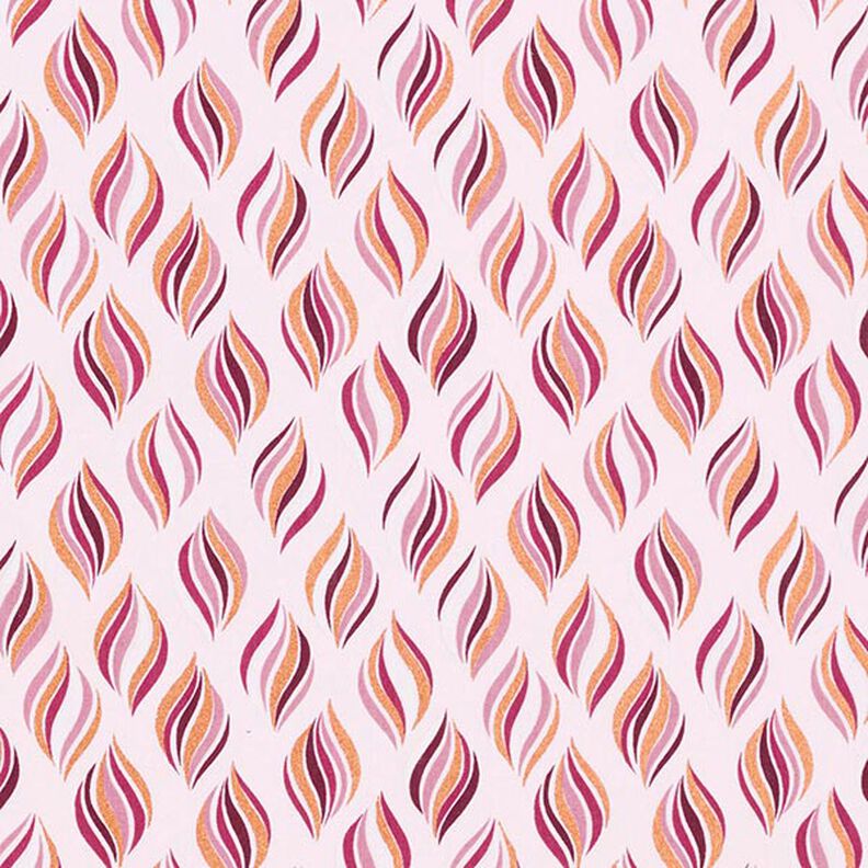 Katoen popeline kerstversiering – roze/oud goud,  image number 1