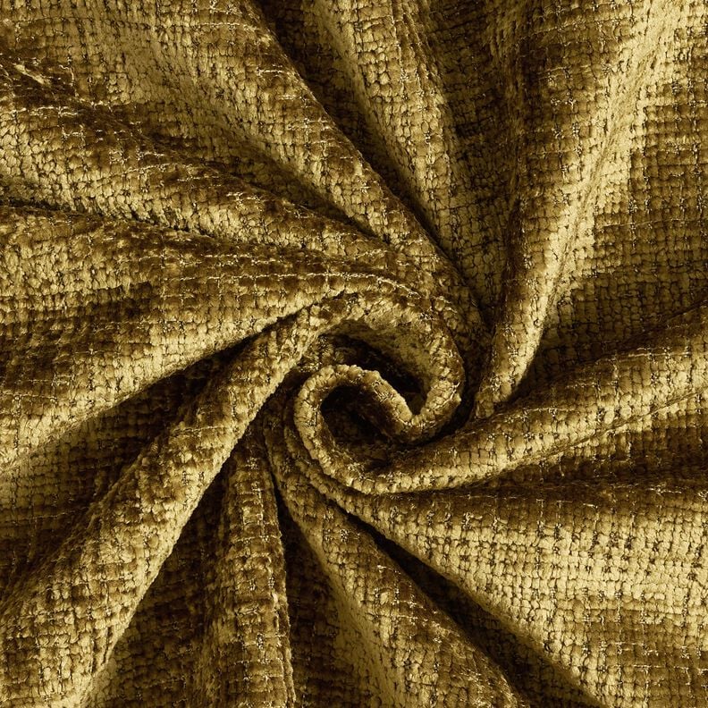 Bekledingsstof Chenille Effen – olijf,  image number 1