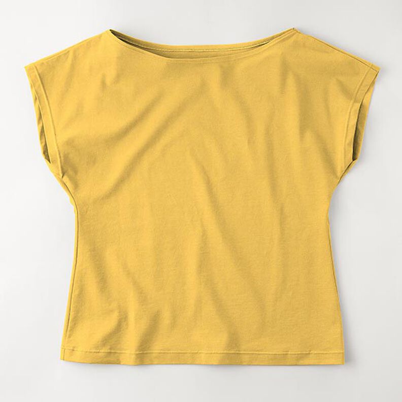 Katoenjersey medium effen – zonnegeel,  image number 8