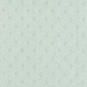 Fijngebreide jersey met gaatjesmotief – mint, 