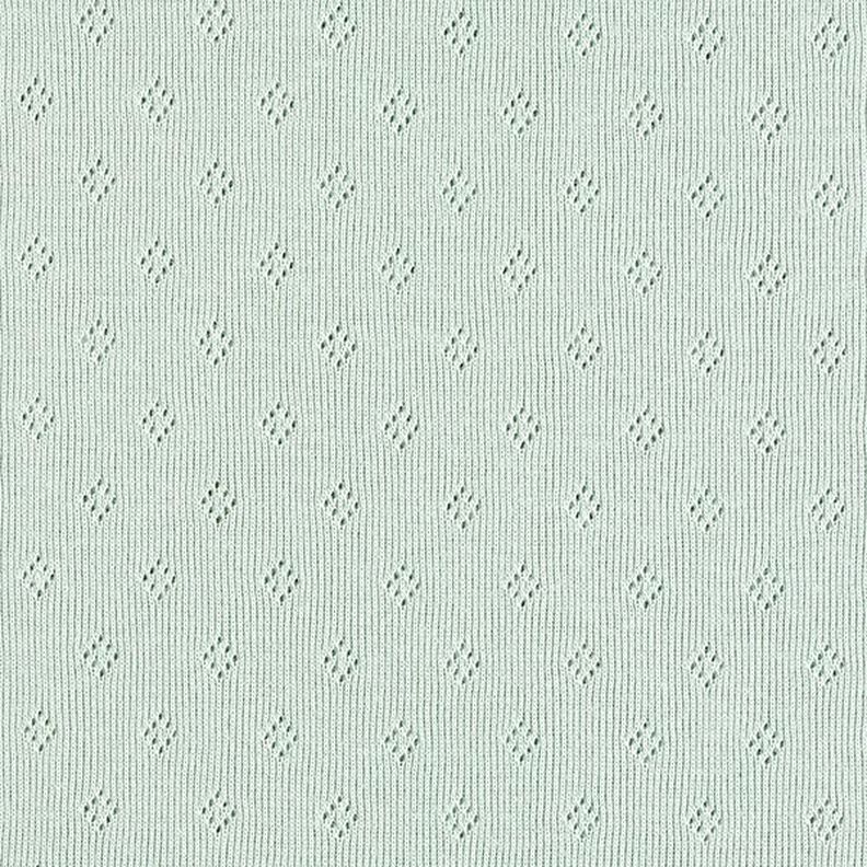 Fijngebreide jersey met gaatjesmotief – mint,  image number 1