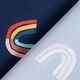 Badpakstof abstracte regenbogen – marineblauw,  thumbnail number 4