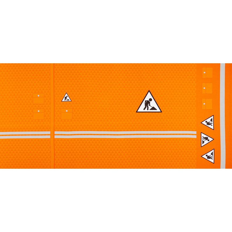 French Terry Panel Bouwvakker zijn | Stoff&Liebe – lichtoranje/zilvergrijs,  image number 5