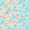 Viscose Voile Paisley bloemenrandontwerp – blauw,  thumbnail number 5