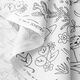Katoenpopeline Kleurplaten schattige otters in de vijver – wit/zwart,  thumbnail number 3