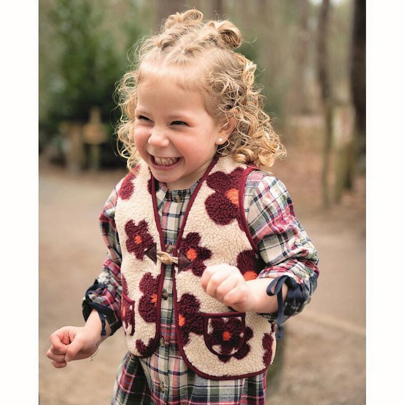 Teddy pluche Bloemen | Poppy Fabrics &ndash; lavendel/perzik,  image number 6