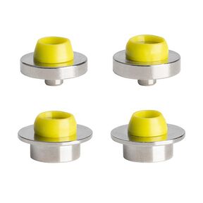 Gereedschapsset holle klinknagels [4 stuks | Ø 7,5+9 mm]| Prym – zilver metalen/lichtgroen, 