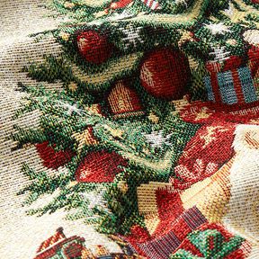 Decopaneel Gobelin Hond op feestdag – lichtbeige/rood, 