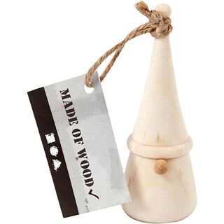 Houten figuur kleine dwerg, 8 cm, 