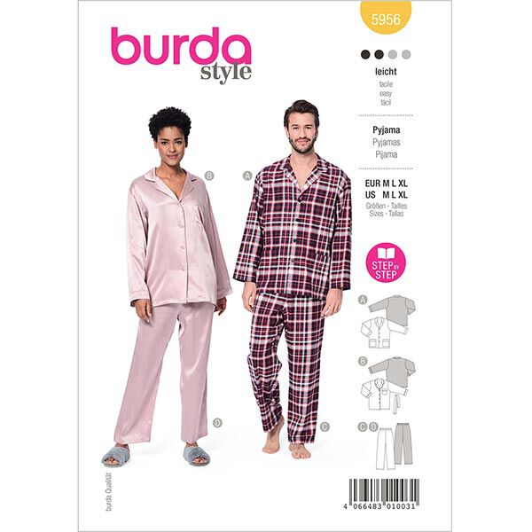 Pyjama UNISEX | Burda 5956 | M, L, XL,  image number 1