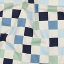 Katoenjersey Ruit| Poppy Fabrics – natuur/blauwgrijs, 