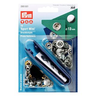 Drukknopen sport mini [Ø 13 mm] - zilver| Prym, 