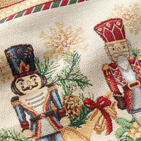 Decopaneel Gobelin Notenkraker duo – karmijnrood/lichtbeige, 