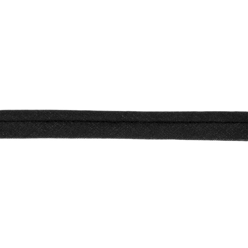 Paspelband Polycotton [10 mm] – zwart,  image number 1