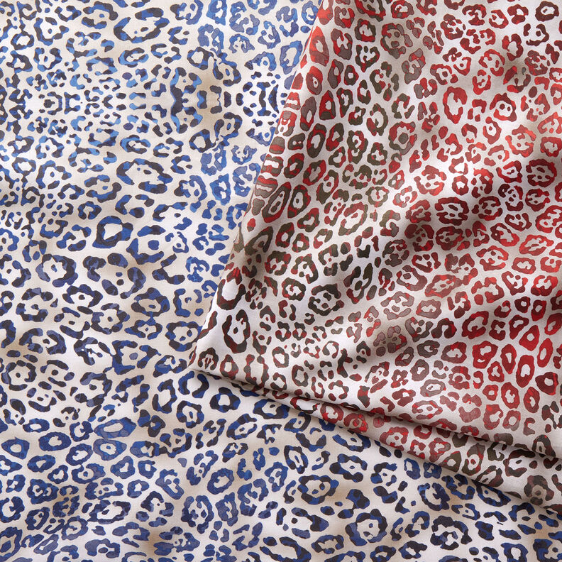 GOTS Katoenpopeline Luipaardpatroon | TCC x LOOKS by Wolfgang Joop – indigo/licht taupe,  image number 7