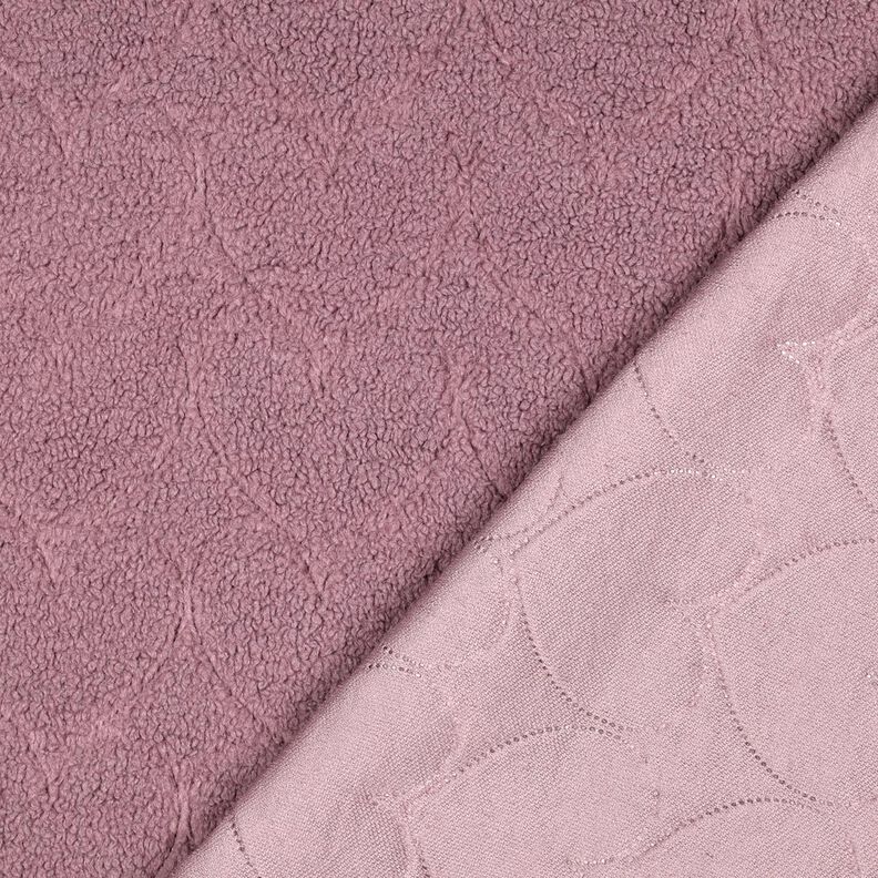 Nepbont Hartenmotief | Poppy Fabrics – donker oudroze,  image number 4