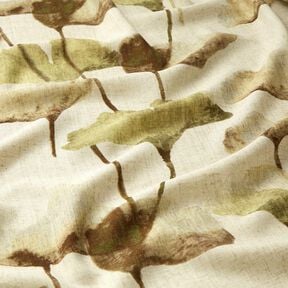 Viscose-linnen-mix Ginkgo – lichtbeige/kastanjebruin, 