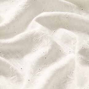 Viscose-linnen-mix Los borduursel Bloemenranken – ivoor, 