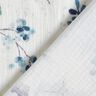 Mousseline/dubbel gehaakte stoffen Aquarel eucalyptus takken – ecru/aquablauw,  thumbnail number 4