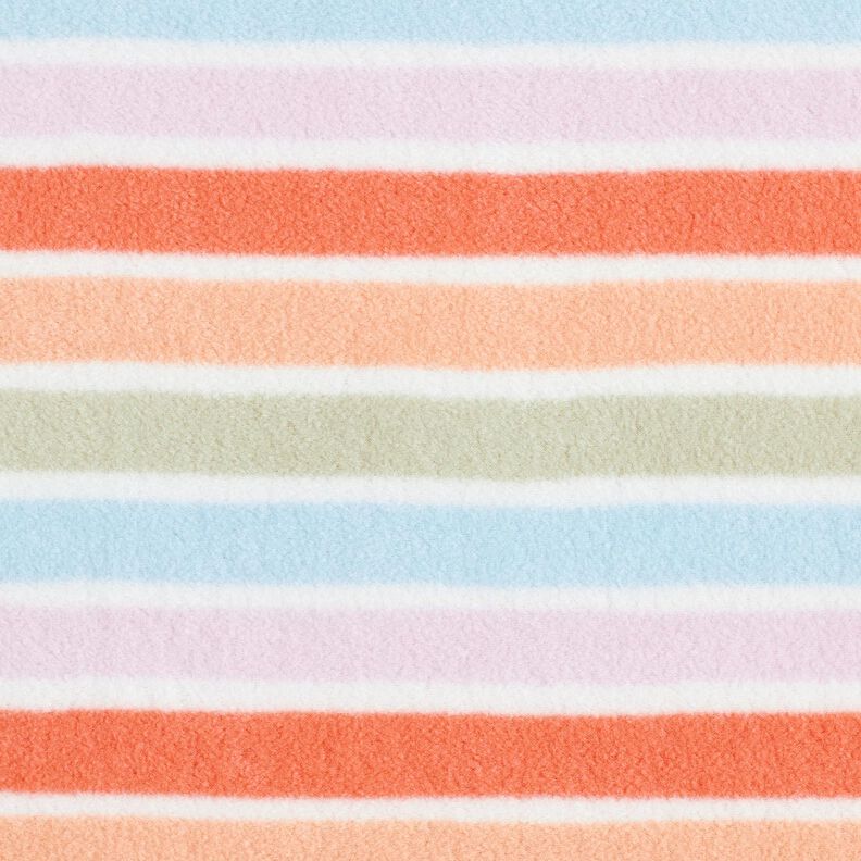 antipilling fleece kleurrijke strepen – wit,  image number 1