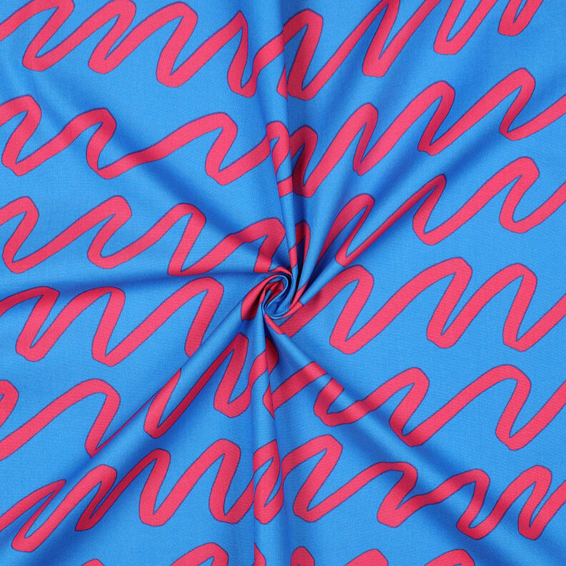 Katoenpopeline Making Waves | Nerida Hansen – blauw,  image number 3