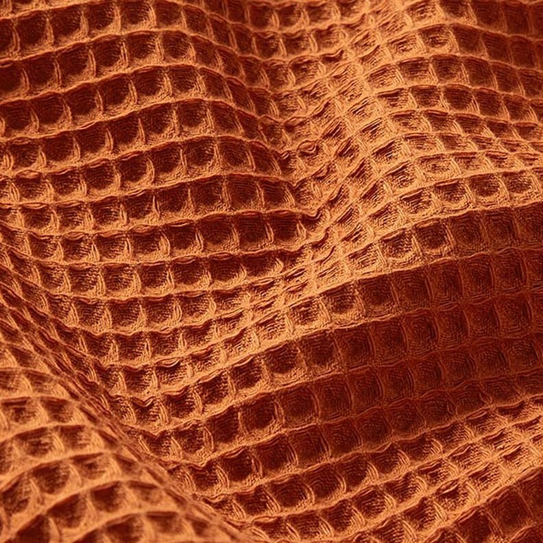 Wafelpiqué – terracotta,  image number 2