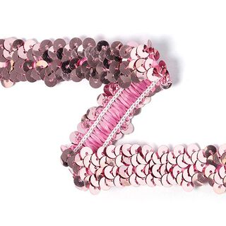 Elastische paillettenboord (20 mm) 15 – roze, 