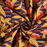 Decostof Half panama kleurrijke bloemen – aubergine/lichtoranje,  thumbnail number 3