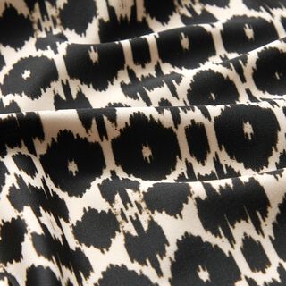 Badpakstof abstracte luipaardprint – zwart/cashew, 
