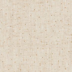 Viscose-linnen-mix Glinsterende punten – amandel/goud metallic, 