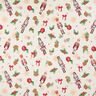 Decostof Gobelin feestelijke notenkrakers – lichtbeige/rood,  thumbnail number 1