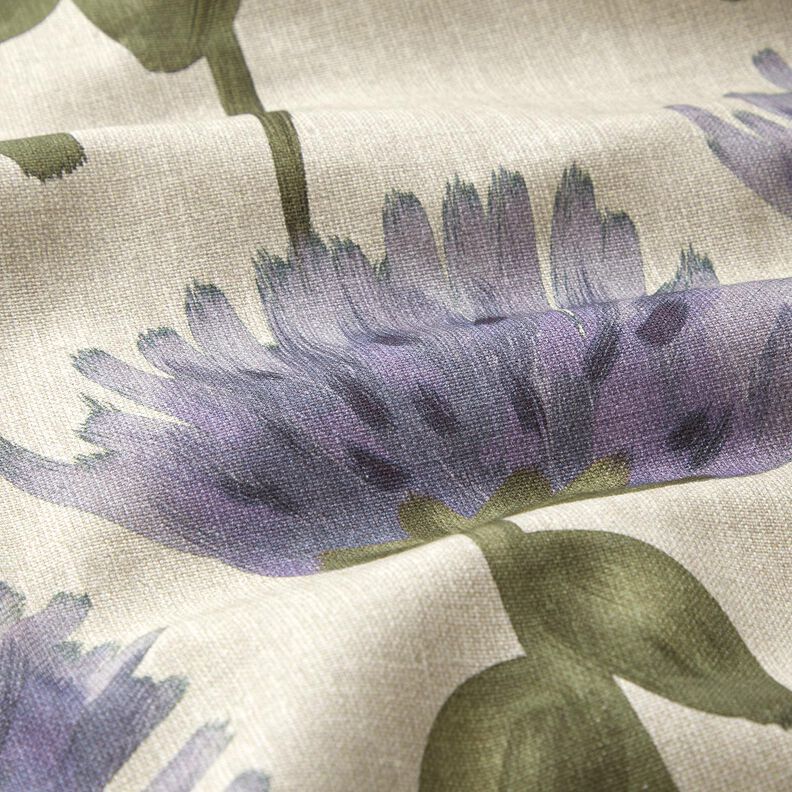 Decostof Half panama bloeiende klaver – blauwgrijs/licht taupe, image number 6
