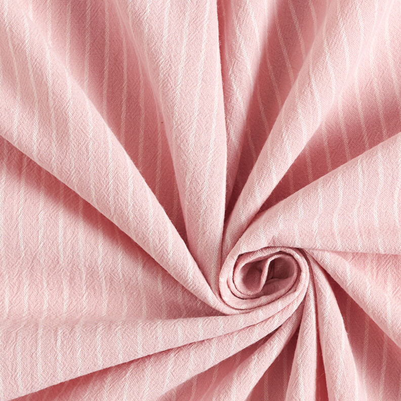Blousestof Katoenmix Brede strepen – roze/ecru,  image number 3