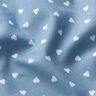 Biologisch katoenpopeline verspreide hartjes – licht jeansblauw,  thumbnail number 2