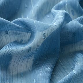 Chiffon dobby metallic krijtstreep – stralend blauw/zilver metallic, 