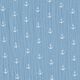 Mousseline/dubbel gehaakt stoffen anker – duifblauw/wit,  thumbnail number 1