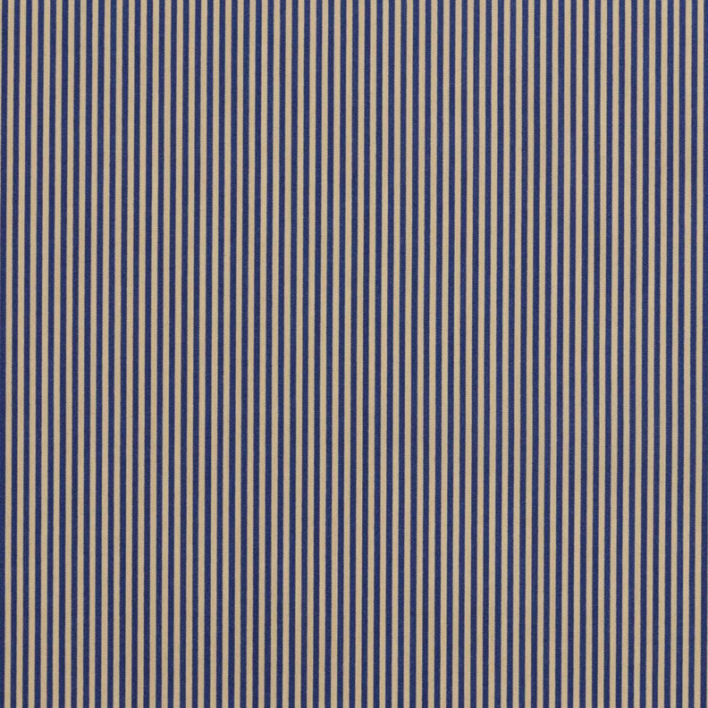 Overhemdenstof verticale strepen – marineblauw/beige, image number 1