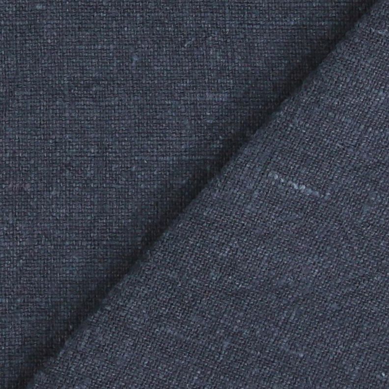 Ramie Linnen stof stone washed, zware kwaliteit – nachtblauw,  image number 3