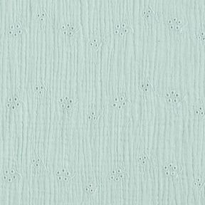 Mousseline/dubbel gehaakte stoffen Los borduursel Bloemenranken – licht mint, 
