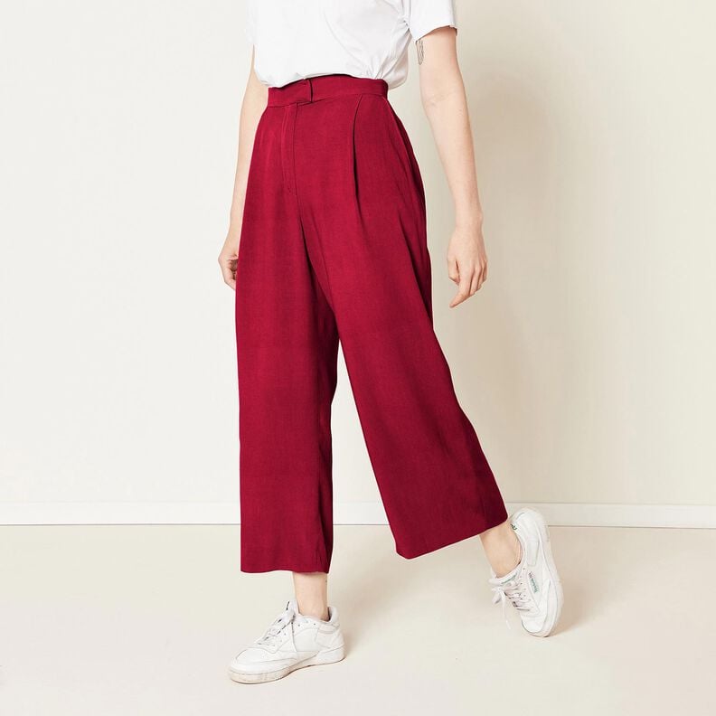 Viscose Stretch Effen – donkerrood,  image number 9