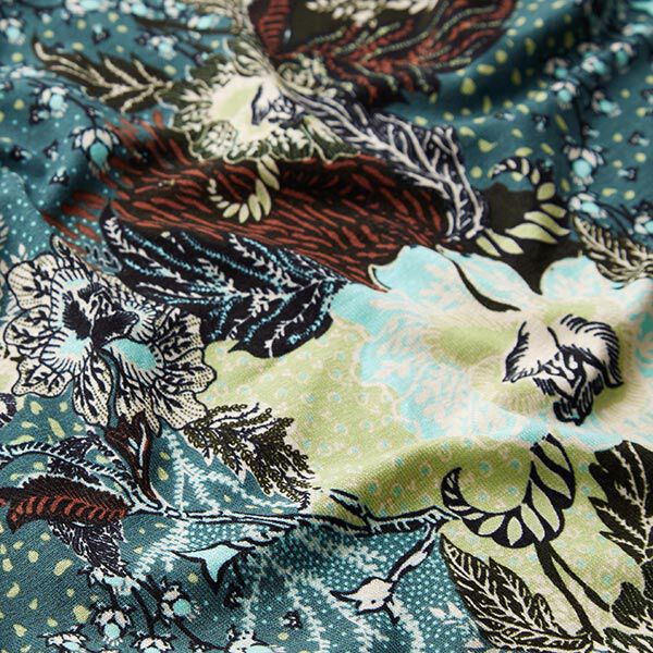 Viscose jersey Bos collage – groen, image number 2