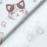 Katoenjersey schattige katten en poten | Glitzerpüppi – wit,  thumbnail number 4