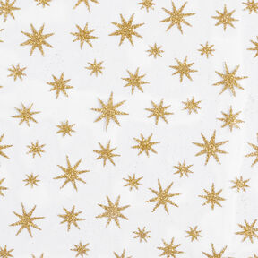 Tule glittersterren – wit/goud, 