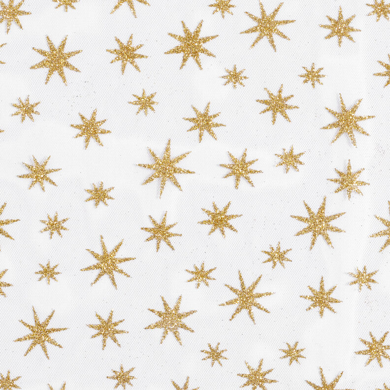 Tule glittersterren – wit/goud,  image number 1