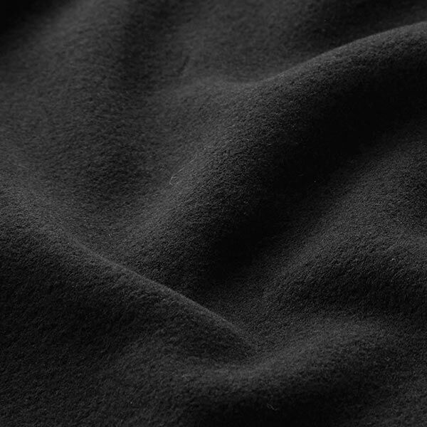 GOTS Katoenen fleece effen – zwart, image number 2