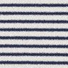 Gebreide bouclé strepen en glitters – wit/marineblauw,  thumbnail number 1
