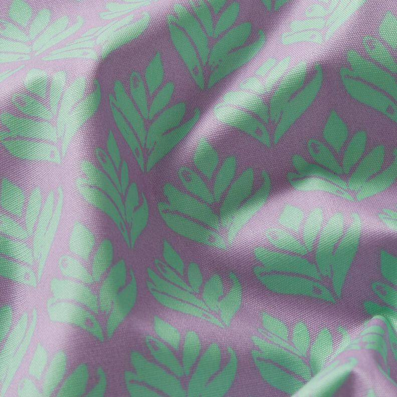 Gecoate katoen abstracte vakken – pastelviolet/mint, image number 2