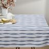 Decostof Half panama Golvende strepen – blauw,  thumbnail number 7