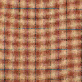 Mantelstof pied-de-poule geruit met glittereffect – beige/koper, 